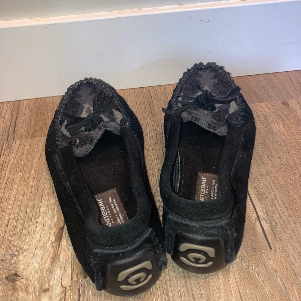 Manitobah Mukluks Leather Wool Mocassins Loafers Driving Slip-on Flats Sz 8 - Picture 5 of 8